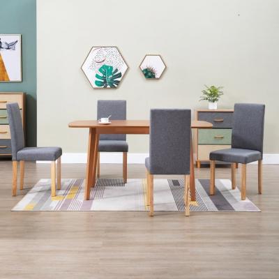 Emaga vidaxl krzesła stołowe, 4 szt., jasnoszare, tapicerowane tkaniną
