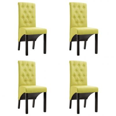 Emaga vidaxl krzesła do jadalni, 4 szt., zielone, tapicerowane tkaniną
