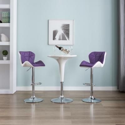Emaga vidaxl stołki barowe, 2 szt., fioletowe, sztuczna skóra