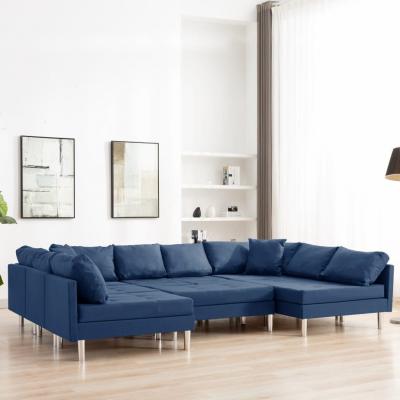 Emaga vidaxl sofa modułowa, tkanina, niebieska