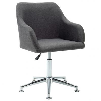 Emaga vidaxl obrotowe krzesło biurowe, ciemnoszare, tkanina