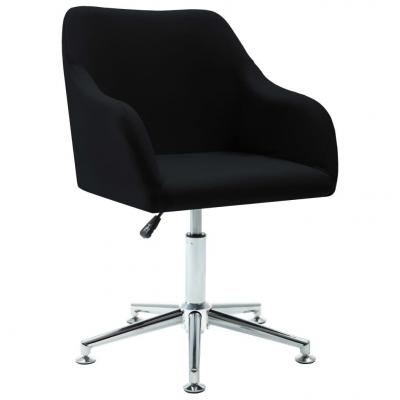 Emaga vidaxl obrotowe krzesło biurowe, czarne, tkanina