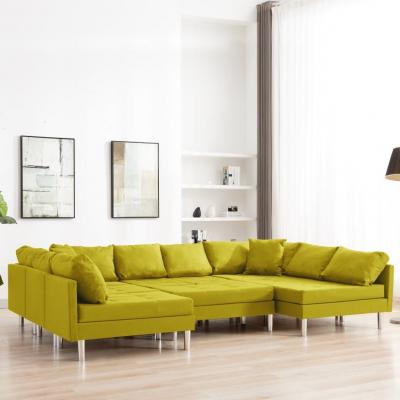 Emaga vidaxl sofa modułowa, tkanina, żółta
