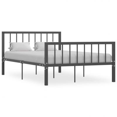 Emaga vidaxl rama łóżka, szara, metalowa, 120 x 200 cm