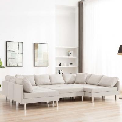 Emaga vidaxl sofa modułowa, tkanina, kremowa