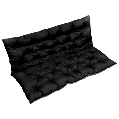 Emaga vidaxl poduszka na huśtawkę, czarno-szara, 120 cm, tkanina
