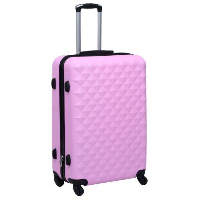 Emaga vidaxl twarda walizka na kółkach, różowa, abs