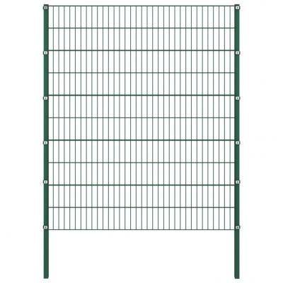 Emaga vidaxl panel ogrodzeniowy ze słupkami, żelazny, 1,7 x 2 m, zielony
