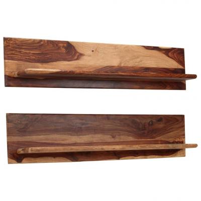 Emaga vidaxl półki ścienne, 2 szt., 118 x 26 x 20 cm, lite drewno sheesham