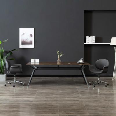 Emaga vidaxl obrotowe krzesło stołowe, szare, tapicerowane tkaniną