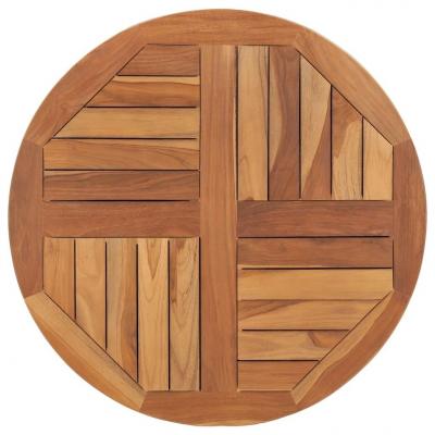 Emaga vidaxl blat stołu, lite drewno tekowe, okrągły, 2,5 cm, 70 cm