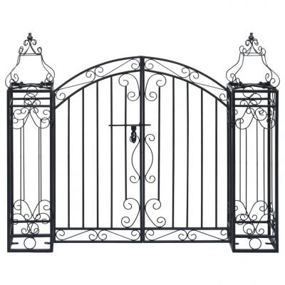 Emaga vidaxl ozdobna brama ogrodowa z kutego żelaza, 122 x 20,5 x 100 cm