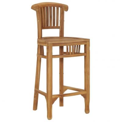 Emaga vidaxl krzesło barowe, lite drewno tekowe