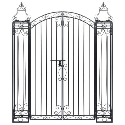 Emaga vidaxl ozdobna brama ogrodowa z kutego żelaza, 122 x 20,5 x 160 cm
