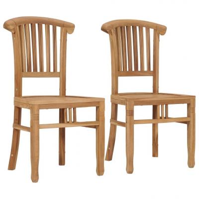 Emaga vidaxl krzesła ogrodowe, 2 szt., lite drewno tekowe