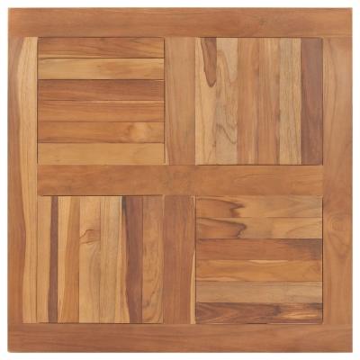 Emaga vidaxl blat stołu, lite drewno tekowe, kwadratowy, 80x80x2,5 cm