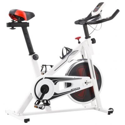Emaga vidaxl rower spinningowy do ćwiczeń, z pomiarem pulsu, biało-czerwony
