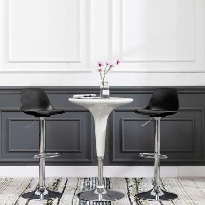 Emaga vidaxl krzesło barowe, czarne, sztuczna skóra