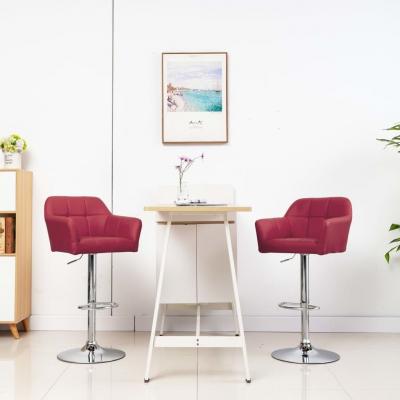 Emaga vidaxl krzesło barowe z podłokietnikami, czerwone wino, sztuczna skóra