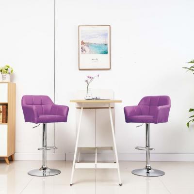 Emaga vidaxl krzesło barowe z podłokietnikami, fioletowe, sztuczna skóra