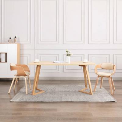Emaga vidaxl krzesła stołowe, 2 szt., gięte drewno i ekoskóra