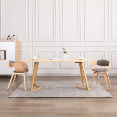 Emaga vidaxl krzesła stołowe, 2 szt., gięte drewno i tkanina w kolorze taupe