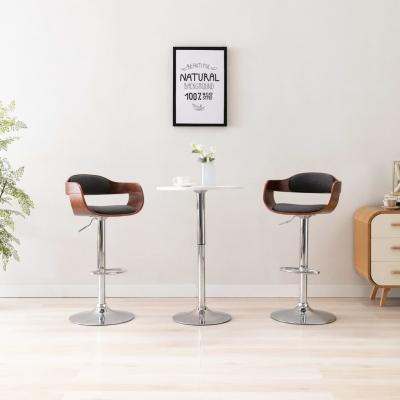 Emaga vidaxl krzesło barowe, sklejka i szara tkanina