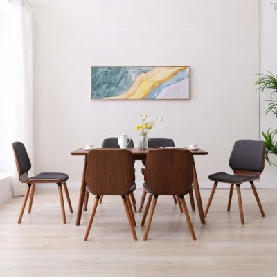 Emaga vidaxl krzesła stołowe, 6 szt., szare, tapicerowane tkaniną