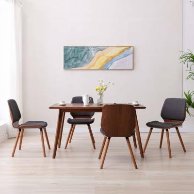 Emaga vidaxl krzesła stołowe, 4 szt., szare, tapicerowane tkaniną