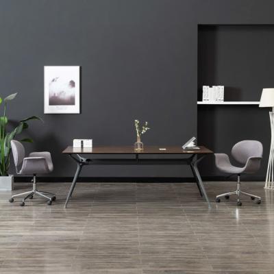 Emaga vidaxl obrotowe krzesło biurowe, szare, tapicerowane tkaniną