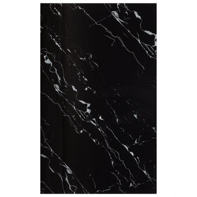 Emaga vidaxl blat stołu, czarny prostokąt 100x62 cm szkło z teksturą marmuru