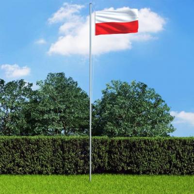 Emaga vidaxl flaga polski z aluminiowym masztem, 6,2 m