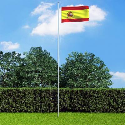 Emaga vidaxl flaga hiszpanii z aluminiowym masztem, 6,2 m