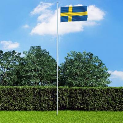 Emaga vidaxl flaga szwecji z aluminiowym masztem, 6,2 m