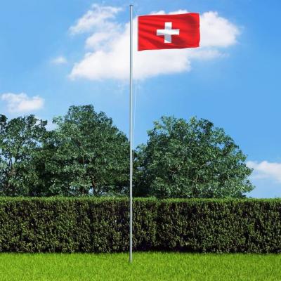 Emaga vidaxl flaga szwajcarii z aluminiowym masztem, 6,2 m