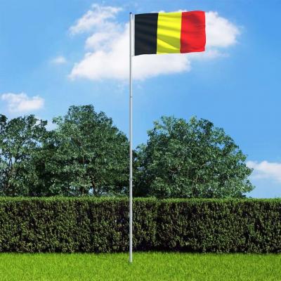 Emaga vidaxl flaga belgii z aluminiowym masztem, 6 m