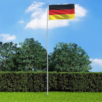 Emaga vidaxl flaga niemiec z aluminiowym masztem, 6 m