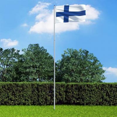 Emaga vidaxl flaga finlandii z aluminiowym masztem, 6 m