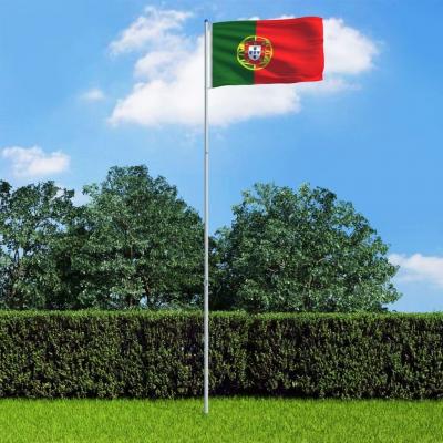 Emaga vidaxl flaga portugalii z aluminiowym masztem, 6 m