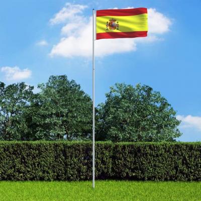 Emaga vidaxl flaga hiszpanii z aluminiowym masztem, 6 m