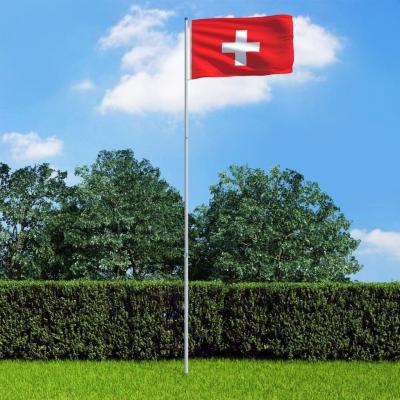 Emaga vidaxl flaga szwajcarii z aluminiowym masztem, 6 m