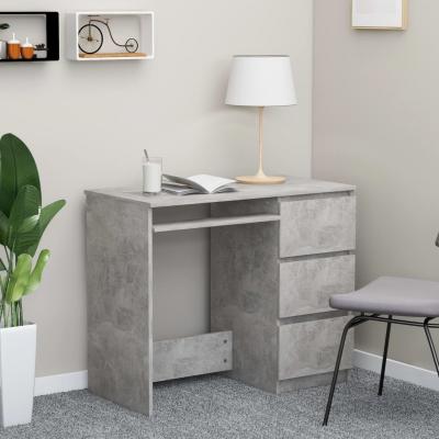 Emaga vidaxl biurko, szarość betonu, 90x45x76 cm, płyta wiórowa
