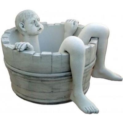 Emaga vb fontanna ogrodowa betonowa chłopak kąpiący się w misce 56cm