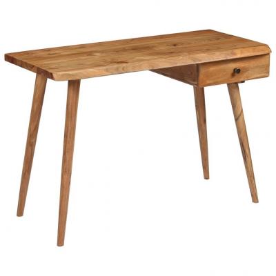 Emaga vidaxl biurko z litego drewna akacjowego, 110 x 50 x 76 cm