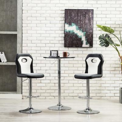 Emaga vidaxl krzesło barowe, białe, sztuczna skóra