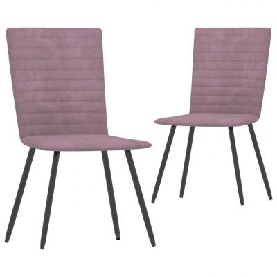 Emaga vidaxl krzesła stołowe, 2 szt., różowe, aksamitne