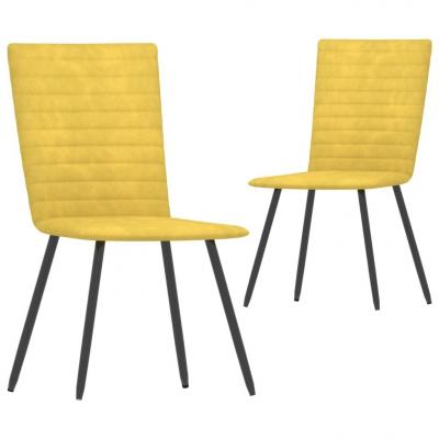 Emaga vidaxl krzesła stołowe, 2 szt., żółte, aksamitne