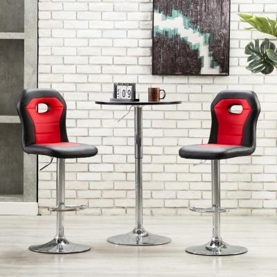 Emaga vidaxl krzesło barowe, czerwone, sztuczna skóra