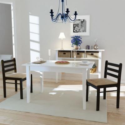 Emaga vidaxl krzesła stołowe, 2 szt., brązowe, drewno kauczukowe i aksamit