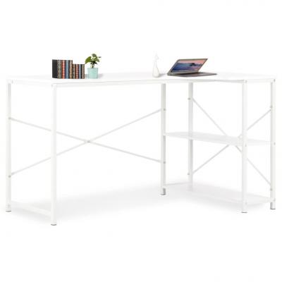 Emaga vidaxl biurko komputerowe, białe, 120 x 72 x 70 cm